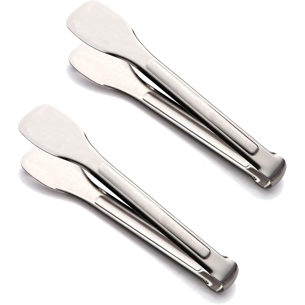 Kikidex (As Show, One Size) Multi-Purpose Stainless Steel Grabber, One-Piece, 9 In. Vegetable Salad Dessert Barbecue Tongs