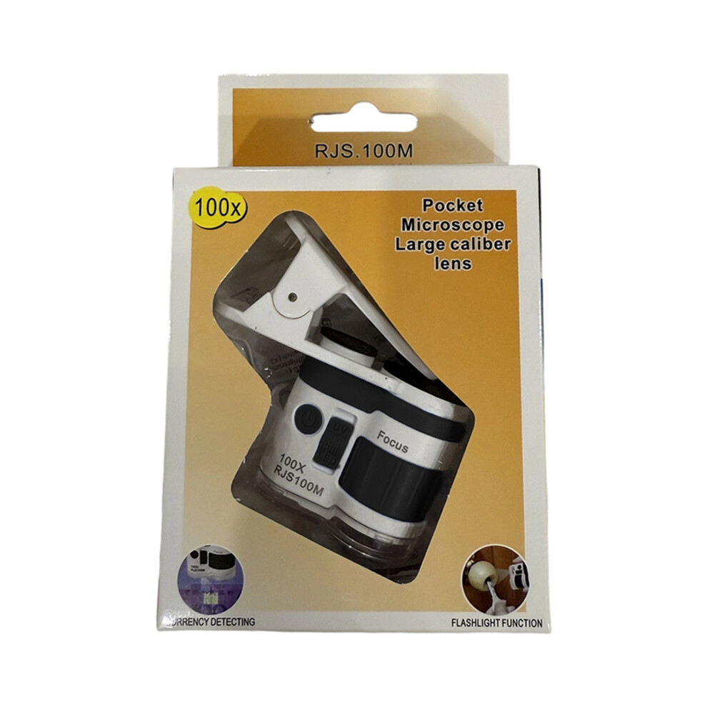 Clip On Magnifying Glass Pocket Microscope For-Black 100 Times 7754000222070