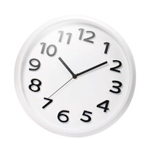 3D Numbers Wall Analog Clock Not Ticking Noiseless-White