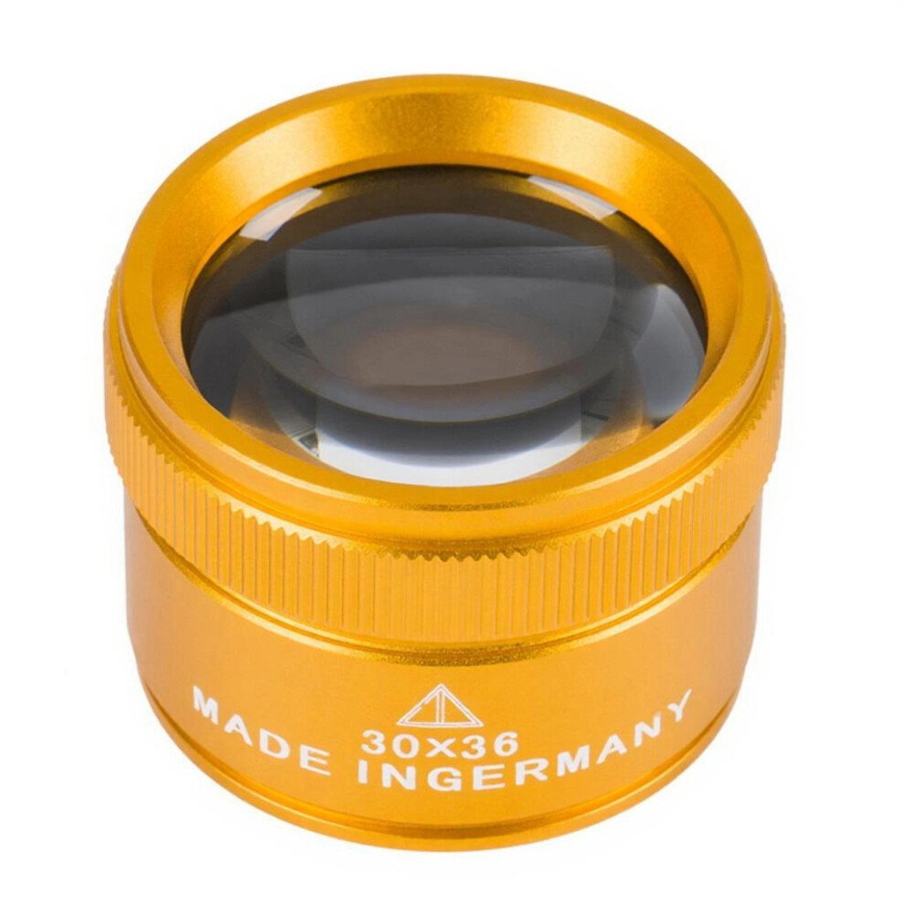 Gold Professional 30X Magnified Reading Lens Microscope For