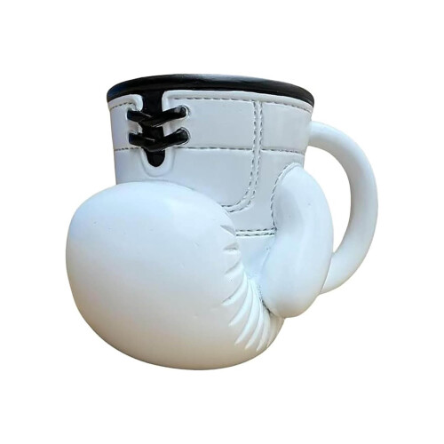 3D Boxing Glove Nonrust Steel Coffee Cup Durable Kitchen-White
