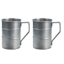 Permanent Untarnished Camping Mugs 500ml Insulated Leave-Silver