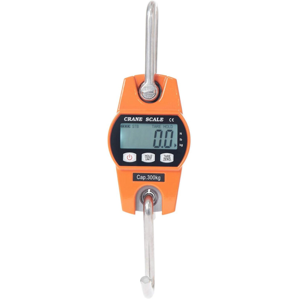 Kikidex (As Show, One Size) Electronic Scale 300Kg Hanging Hook Scale Dynamometer Lcd Hook Weigher Industrial Weighing Weight 300Kg/600Lbs