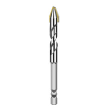 Hex Shank Eccentric Drill Bit Set - 2-Piece 10mm For Brick, Masonry, Concrete, Tile, Wood, Glass