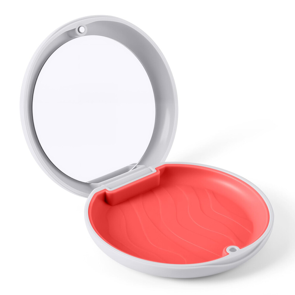 Retainer Case With Mirror Magnetic Closure Orthodontic Retainer Compatible With Aligners Night Guards And Mouth Guards