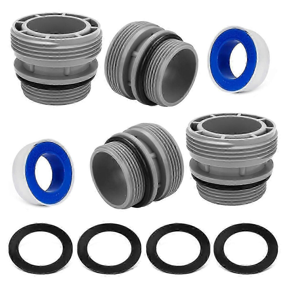 Kikidex (As Show, One Size) 4 Pack Pool Hose Conversion Adapters Kit For Intex & Coleman Pools