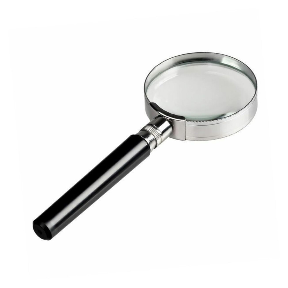 Handheld Magnifying Glass With Glass Lens And Ergonomic ABS Handle Portable Magnifier For Reading Books