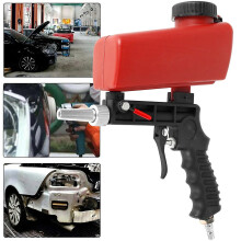 (As show, One size) 90PSI Portable Air Pneumatic Sandblasting Gun Aluminum Lightweight Handheld Sandblasting Machine Gravity Adjustable Tool