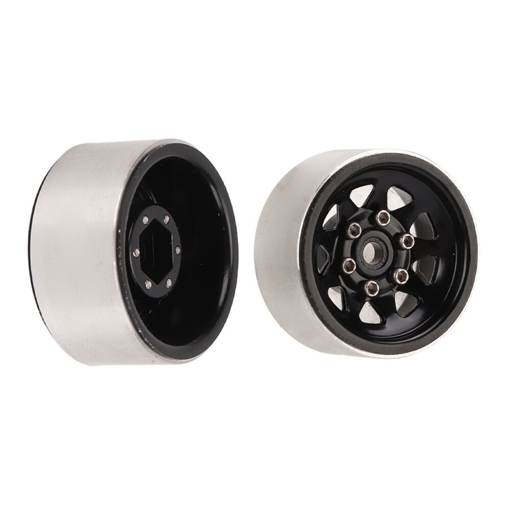 4 Pcs 1in Metal RC Wheel Hubs, Lightweight, Black for Small Scale Cars-image-OPC-PMKM5NR-NEW