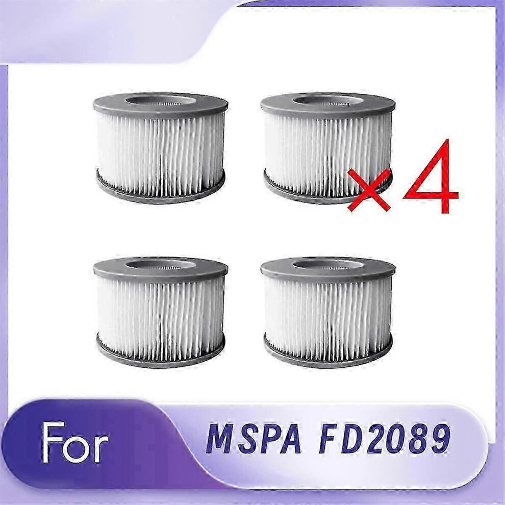 Kikidex (As Show, One Size) Compatible 4Pcs 2020 Swimming Pool Filter For Mspa Fd2089 Inflatable Tub Filter Swimming Pool Filter_
