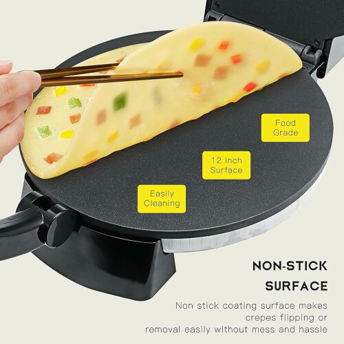 Roti Machine 2000 W Tortillas Press With Antiadherent Cooking Surface 2