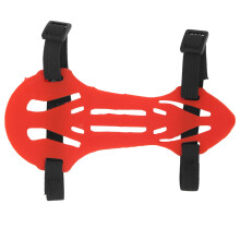 Archery arm guard adjustable 14.5cm for recurve bow red breathable elastic