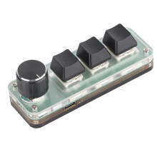 3-Key Mechanical Keyboard Knob Function RGB Backlight for Gaming
