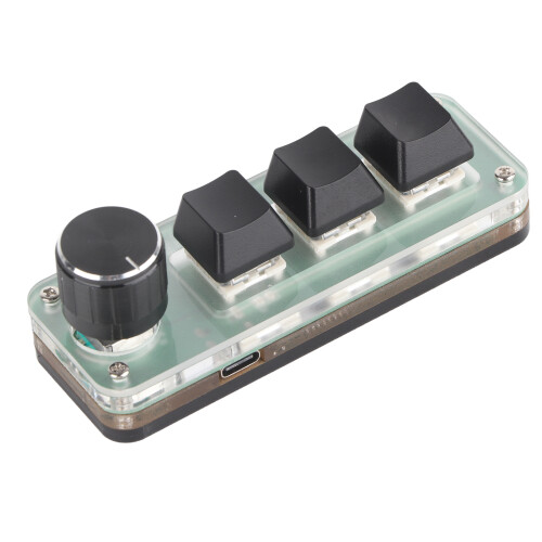 3-Key Mechanical Keyboard Knob Function RGB Backlight for Gaming