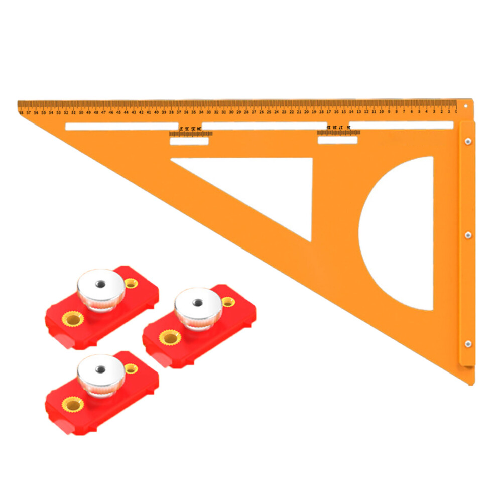 2 In 1 Insulated Bakelite Woodworkers Triangular Rulers-6235 7754000224425