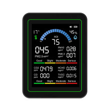 Indoor Air Quality Monitors Accurate PM1.0, PM2.5, PM10,-Black