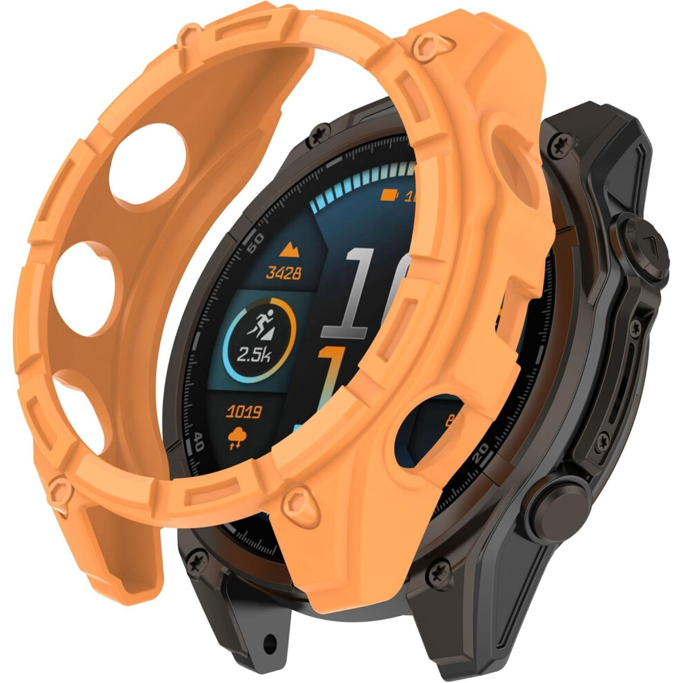 Cases For Garmin Tactix 8 Amoled 51Mm And 47Mm Tpu Protective Bumper Cover Orange 9105992834624