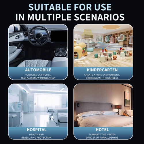 Indoor Air Quality Monitors Accurate PM1.0, PM2.5, PM10,-Black 1