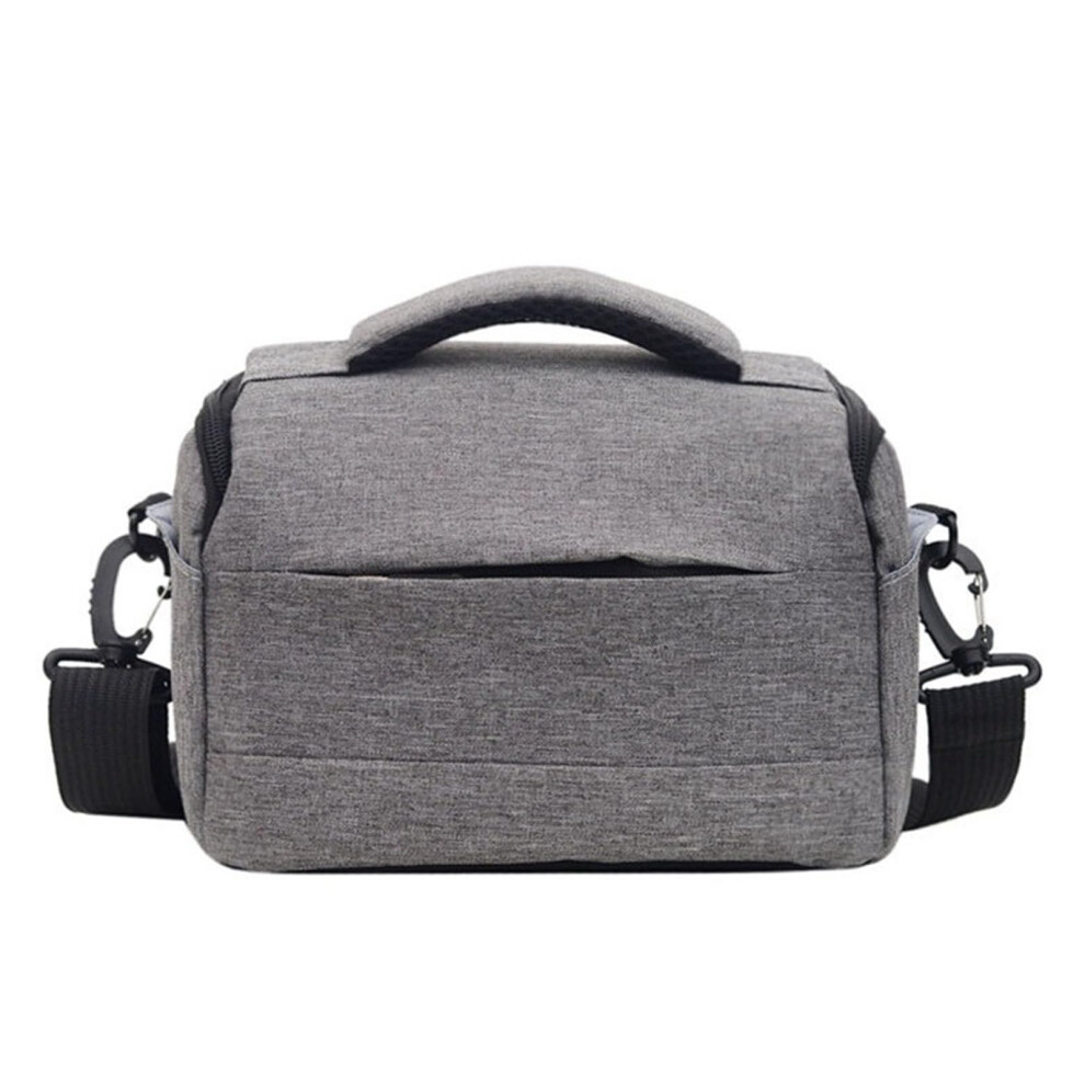Nylon Dslr/Slr Camera Bag Single-Shoulder With Adjustable Dividers For Mirrorless Cameras, Lenses And Accessories Gray 9105992835287