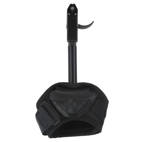 Aluminum Bow Caliper Release Aid with Neoprene Wrist Strap, Black 1