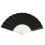 Shimmering Plastic Handheld Fan Sparkling Design Clear-Black 1
