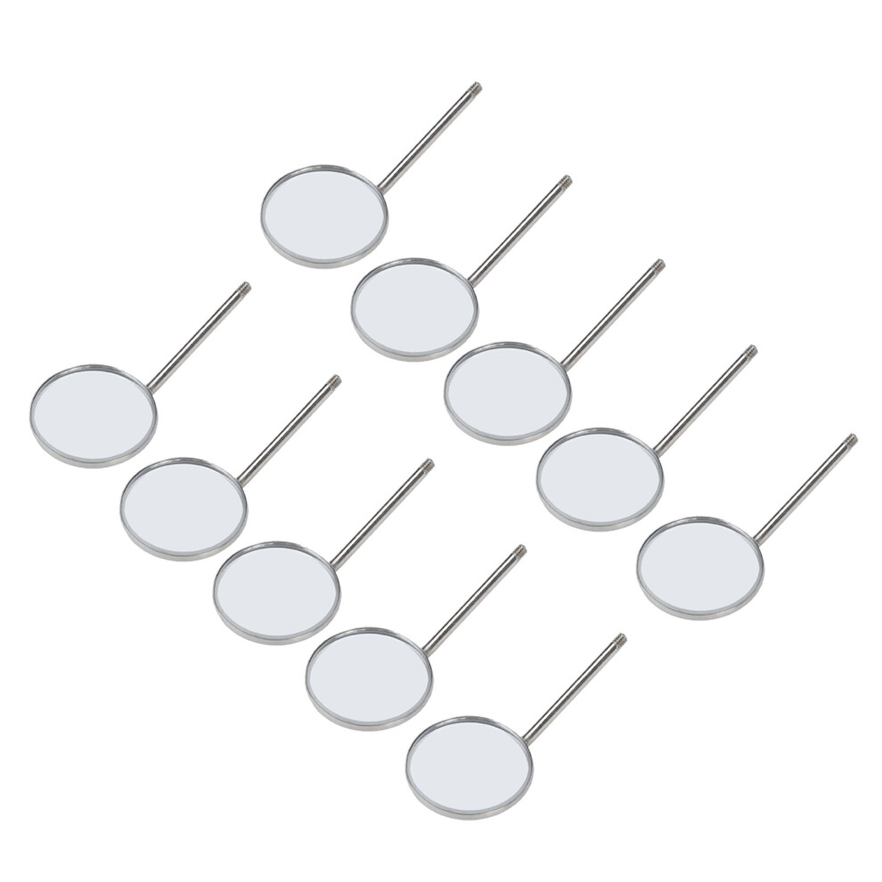 Durable Type 5 Dental Inspection Mirrors - 10 Pack Rust Resistant