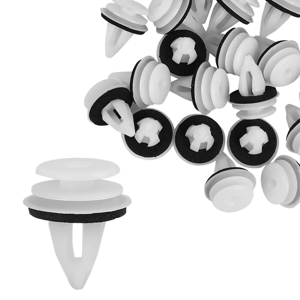 20Pcs Car Plastic Retainer Rivet Fastener Clips 51418224768 For Interior Trim Oem-Style Vehicle Retainers White 9084446701456
