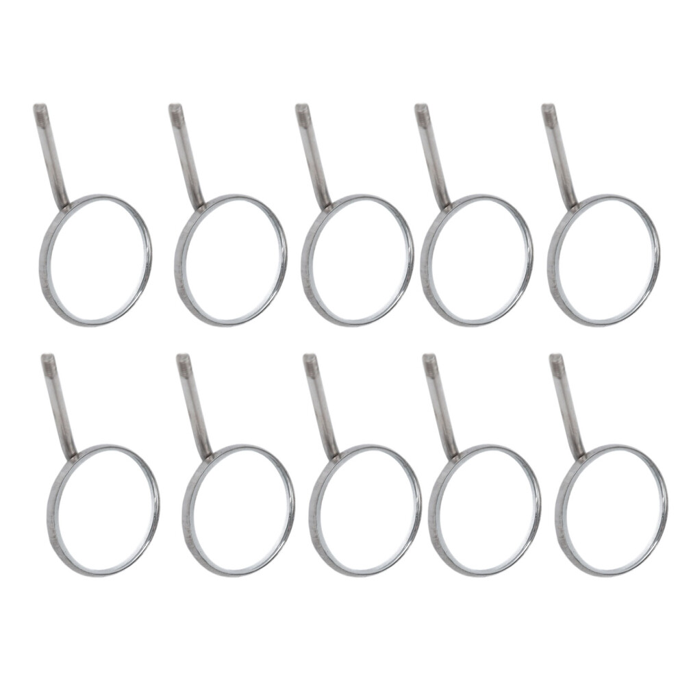 10-Pack Type 4 Stainless Steel Dental Inspection Mirrors for Oral Hygiene