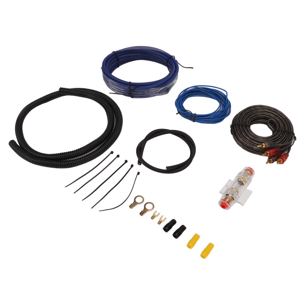 Car Amplifier Power Cable Set With Audio Cable Ground Wire For Speakers & Subwoofers 7691357049793