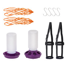 High Capacity Chicken Waterer And Feeder Resistant For-Purple