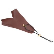 Brown PU Leather Archery Hand Glove Protector with Adjustable Fit