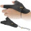 Two-Finger Archery Hand Guard Protector PU Leather Adjustable - Black 12