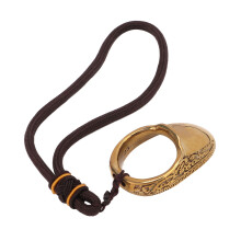 23mm Brass Archery Thumb Rings with Engraving and Anti-Lost Rope