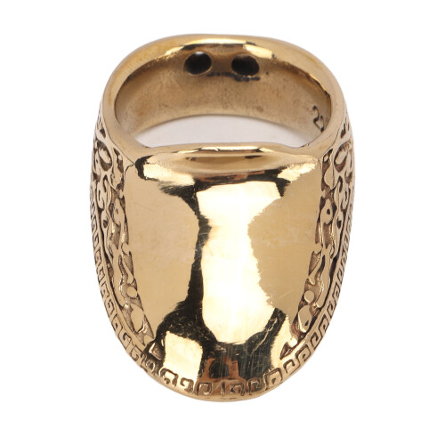 Engraved 22mm Copper Archery Thumb Ring with Anti-Lost Rope Design