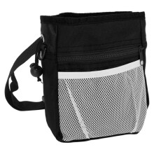 Dog Treats Training Pouch, Large Capacity, Portable Nylon Waist Bag for Puppies Black