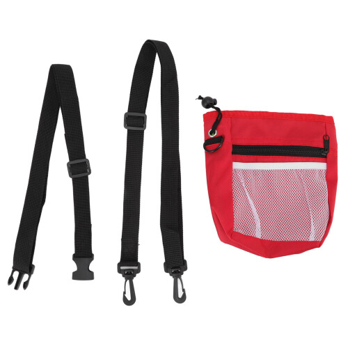 Multifunktionale Nylon-Hundesnackbeutel für Training, Große Kapazität, Rot 1