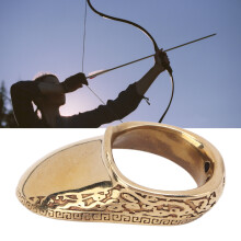 Copper Archery Thumb Ring 16mm with Engraving & Anti-Lost Rope