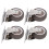 2in 4PCS Heavy Duty Shock Resistant Chrome Plate Caster Wheels 1