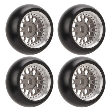 4 Stück Aluminiumlegierung RT Driftreifen für 1/28 RC Autos, Titanfarbe