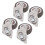 2in 4PCS Heavy Duty Shock Resistant Chrome Plate Caster Wheels 15