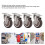 2in 4PCS Heavy Duty Shock Resistant Chrome Plate Caster Wheels 5