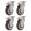 2in 4PCS Heavy Duty Shock Resistant Chrome Plate Caster Wheels 2