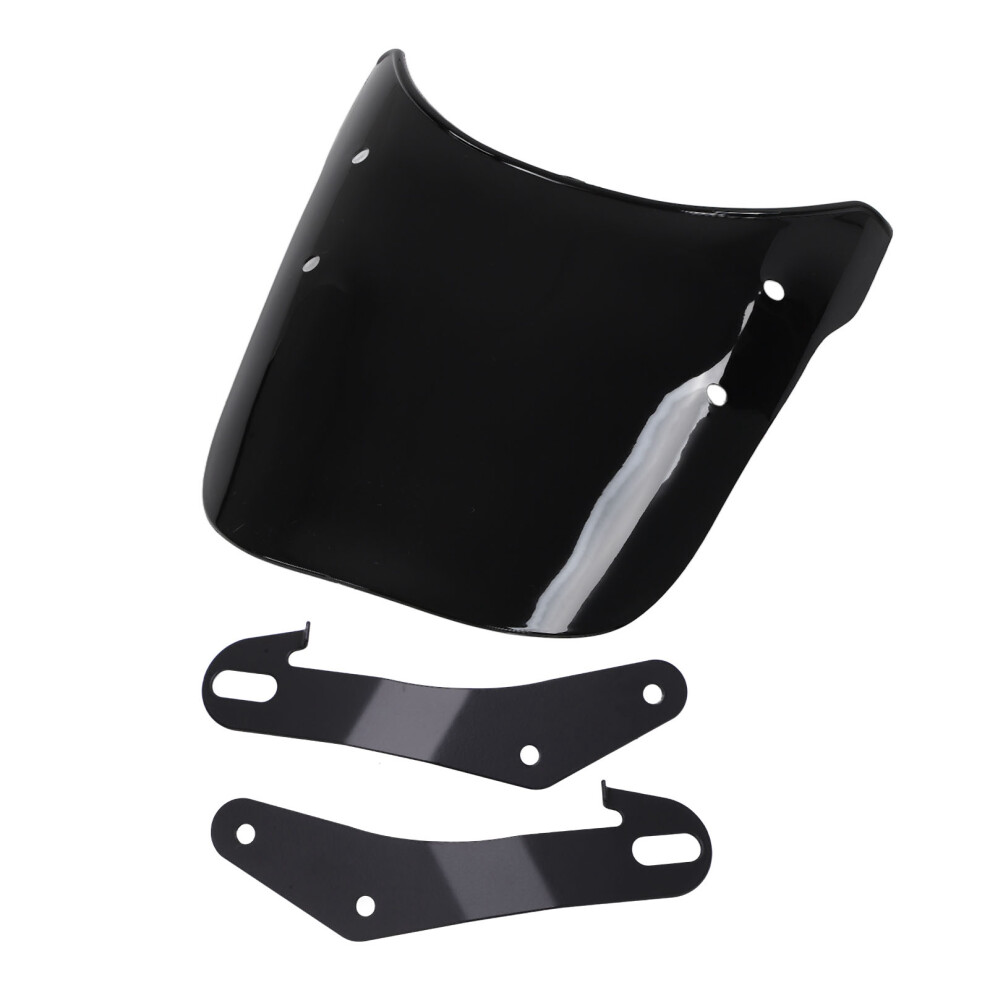 Motorcycle Windshield Windscreen With Mount For 5-7In Headlights, Black 6921357054611