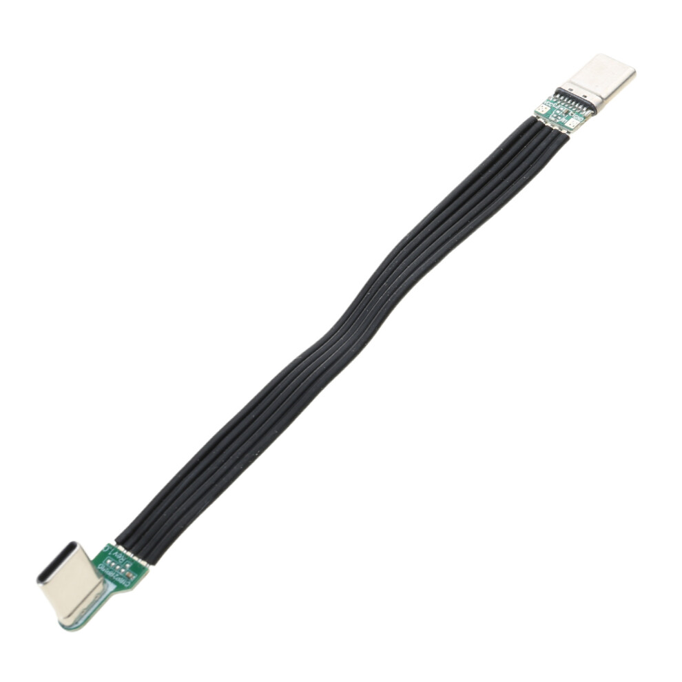 Type C To Type C Flat Silicone Soft-10Cm Left Right Straight 7704000073967