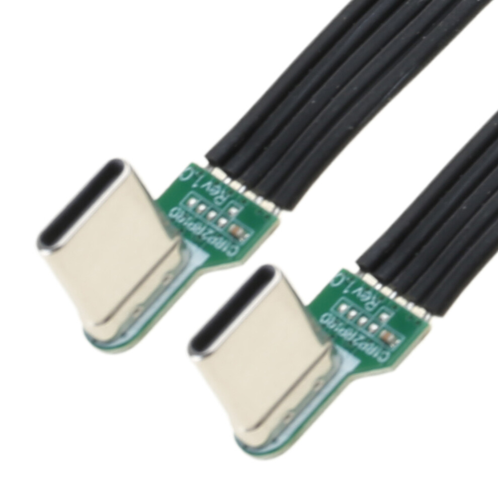 Usb C Flat Cable For Cameras Phones-10Cm Bend Left And Right 7704000074049