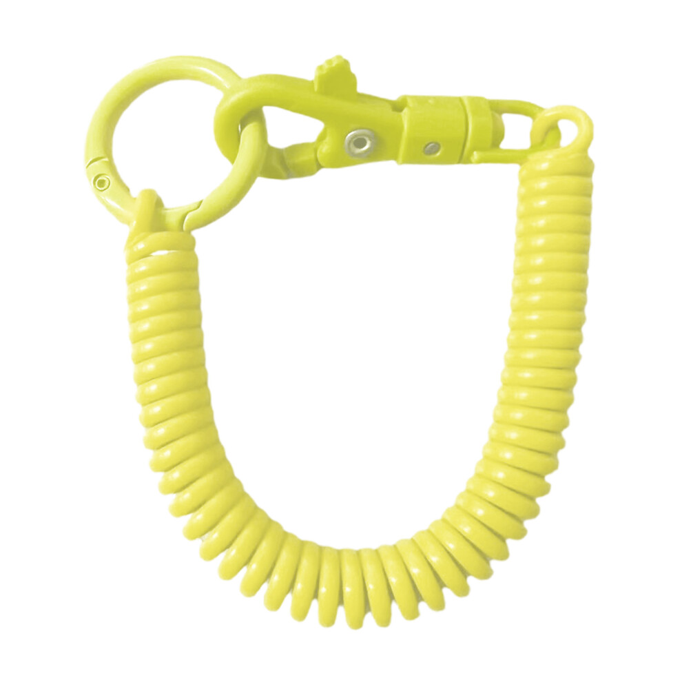Stretchy Spirals Keyring, Retractable Keychain Coil-Yellow 7704000074117