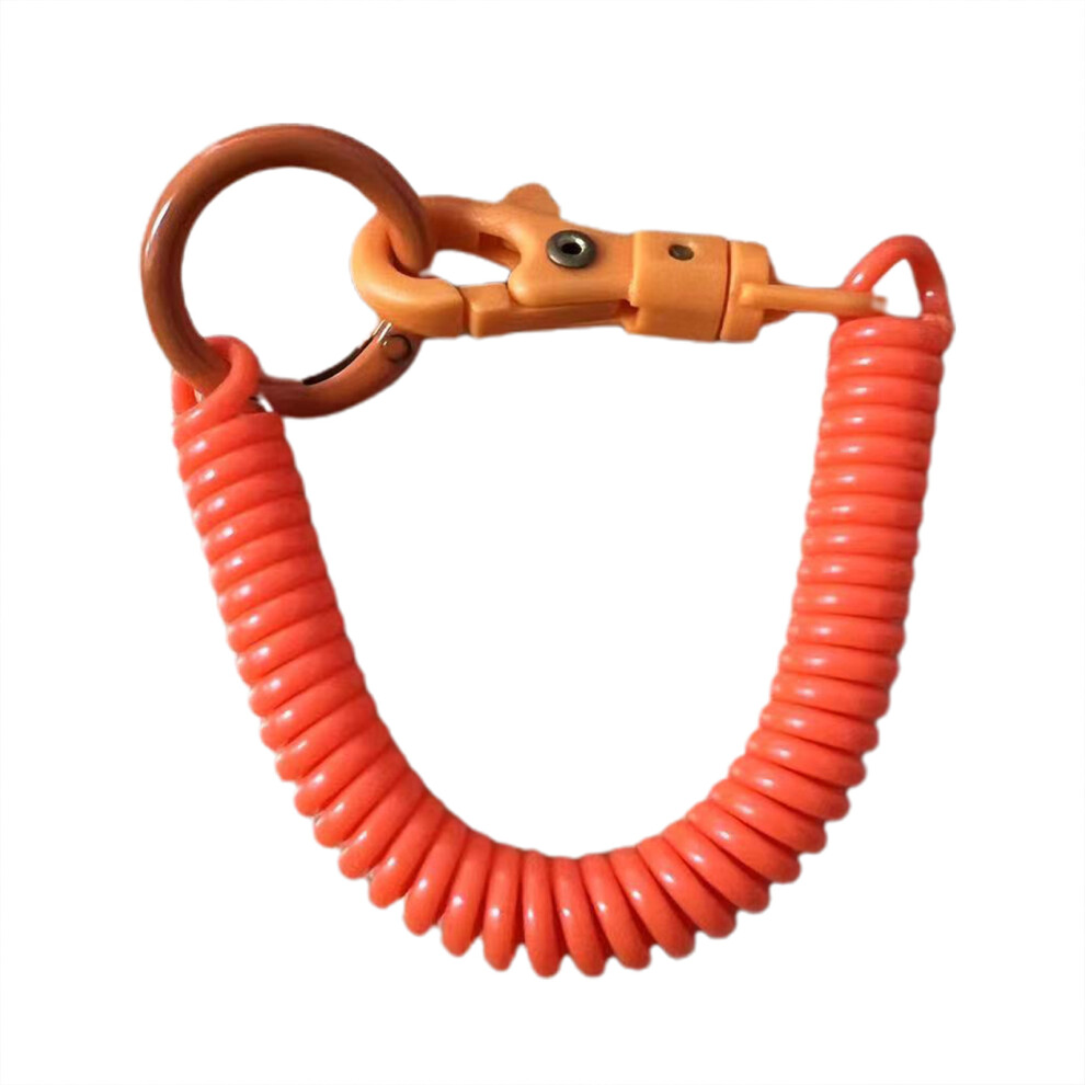 Spirals Keyring Spring Coil Stretchy Keychain,-Orange Color 7704000074193