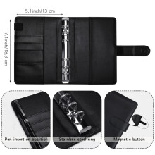 Versatile A6 Budget Organizer with 8 Pockets & Zipper Bags