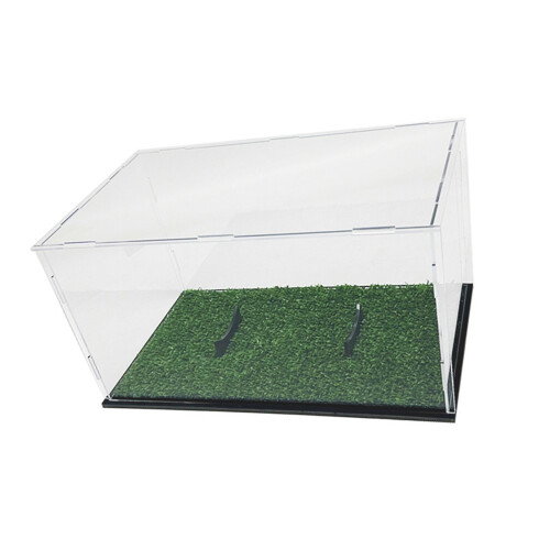Clear Basketball Display Case Acrylic-Leather black base
