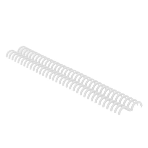 10Pcs White 34 Holes Polypropylene Binding Coils 15mm for Stationery 1